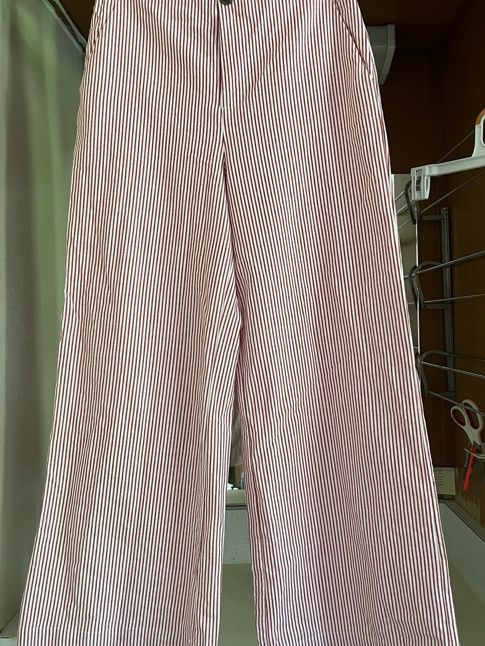 a new day Red and White Pinstripe Wide-Leg Chinos